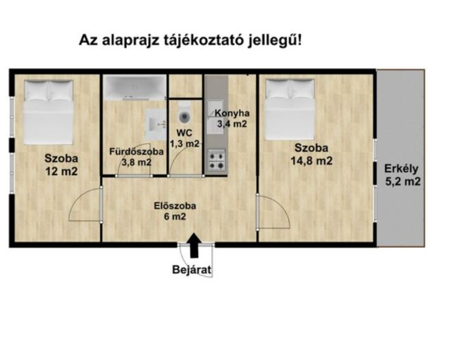 Két szobás lakás a Teve utcában, bevásárló központ mellett!
